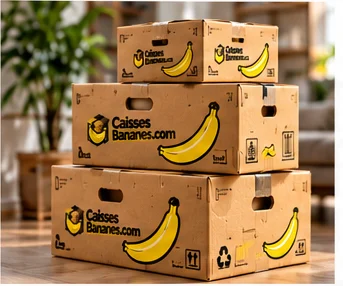 Caisses à bananes empilées